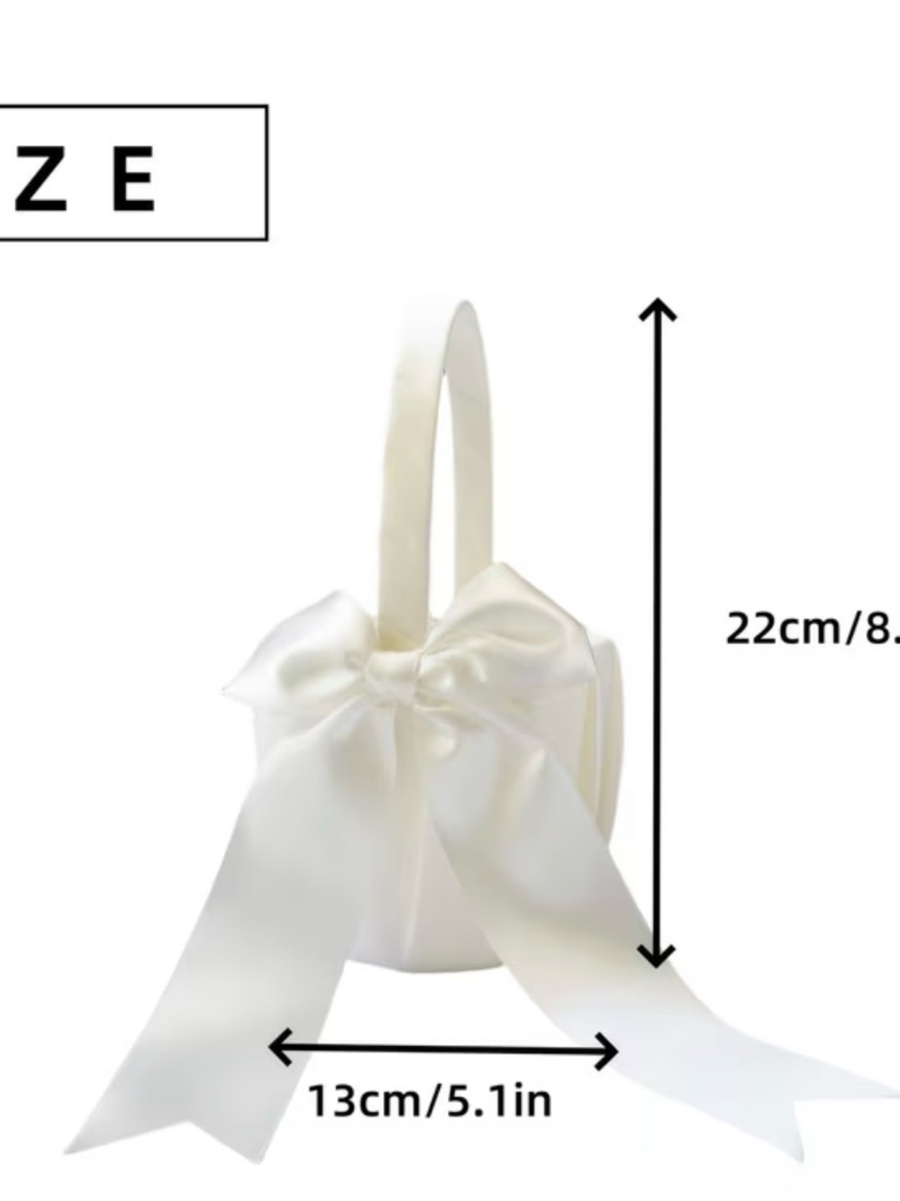 Elegant White Bow Handle Bag - Picture 6 of 6